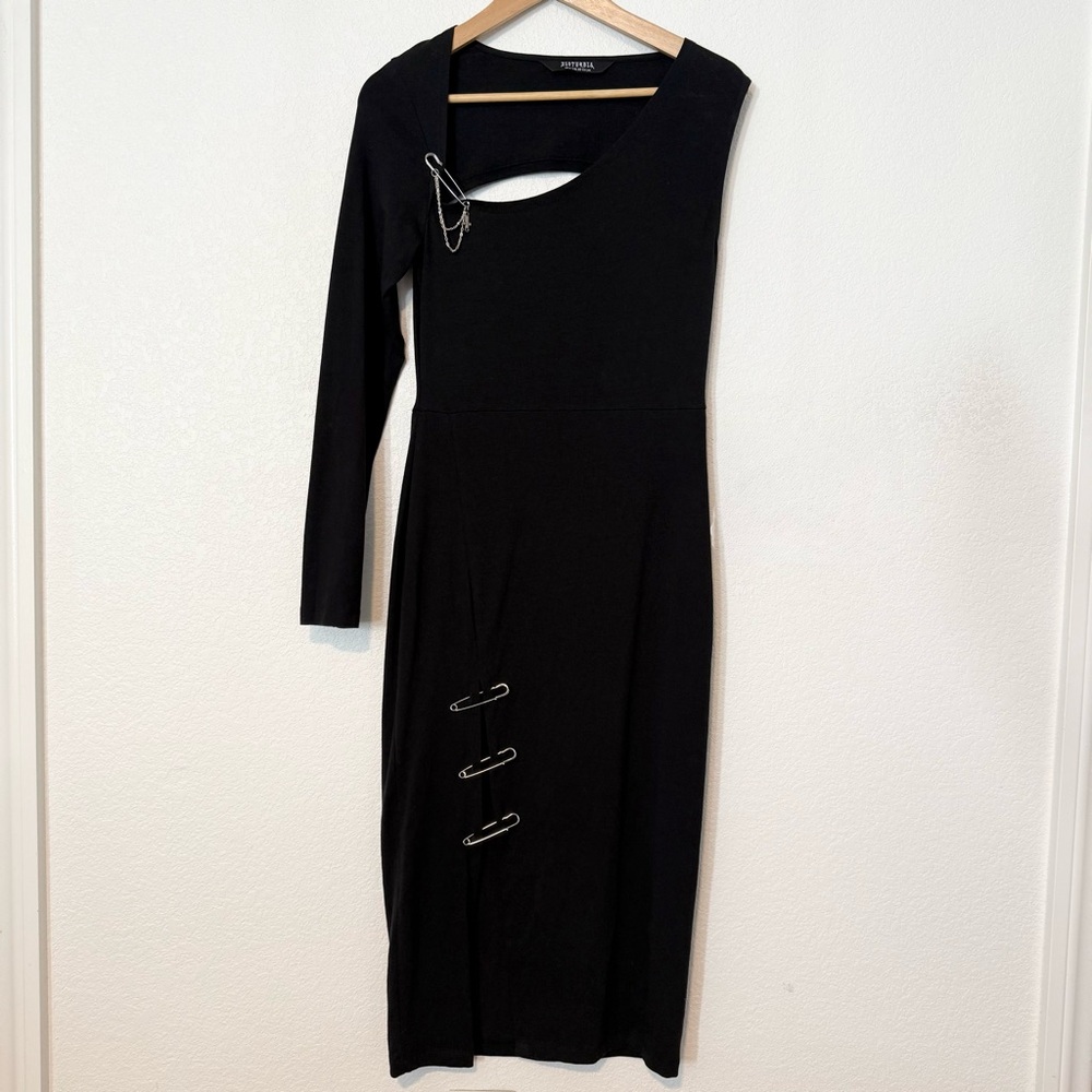 DISTURBIA Eastwick Midi Bodycon Dress Sz UK 10